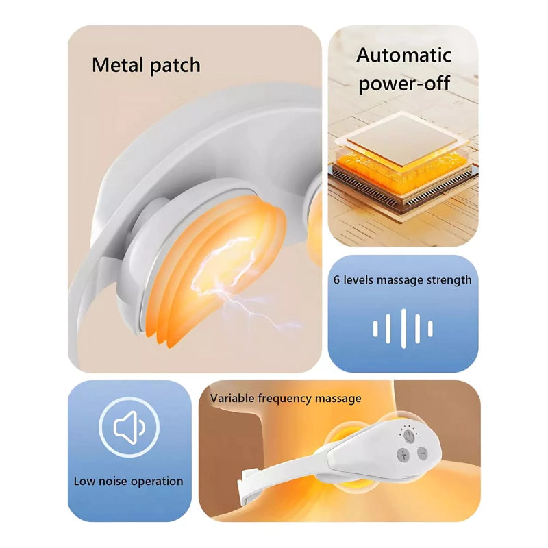 🌀 Masajeador de Cuello de Pulso Eléctrico – Alivio Portátil y Efectivo